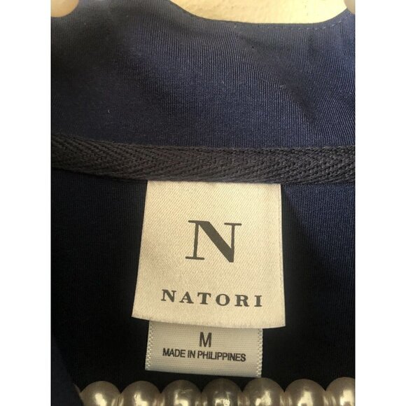 Natori Womens Size Medium Blue Full Zip Tunic Jacket - Picture 4 of 4